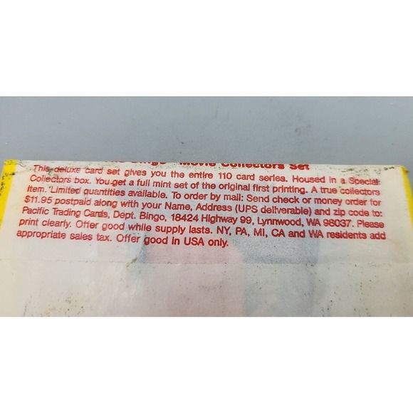 Bingo Movie Trading Card Packs 1990s Lot of 10 Unopened Packs Cute Dog Cards - Picture 5 of 9